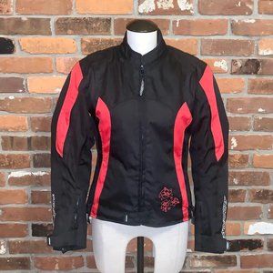 Agvsport Black And Red Waterproof Motorcycle Jacket Size XS